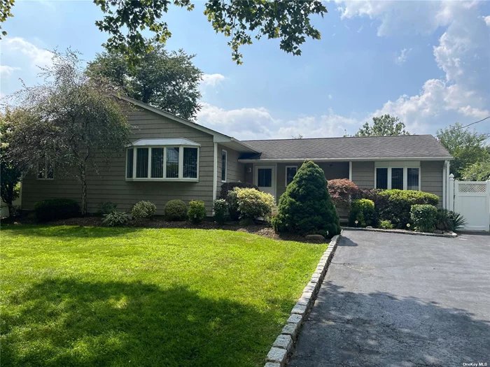 Beautiful Expanded Ranch in the Commack SD. This Spacious home and Open Layout offers 4 Bedrooms, 3.5 Baths, EIK w/Granite Countertops, Breakfast Nook, Pantry, Family Room w/High Ceilings, Laundry. Master Bedroom w/2 Walk-In Closets and .5 Bath. This home also Features a Separate Guest Suite Perfect for Extended Family. Bedrooms are Fully Carpeted over Hardwood Flooring. Full Expanded Basement w/Outside Entrance. Lots of Storage! Oil Heating w/Above Oil Tank. Anderson Windows, Siding and Roof Approximately 15-18 years old. Completely Fenced Oversized Yard Perfect for Outdoor Entertaining. Great Mid-Block Location and Close Proximity to Stores, Shops, Transportation, etc.