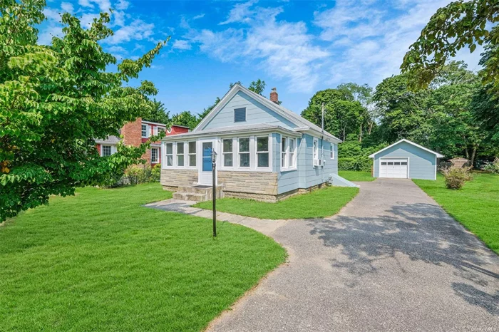 Beautifully renovated 2 bed Ranch on a shy half acre property in the desirable Connetquot Schools. Light and bright brand new kitchen with quartz countetops, stainless appliances and stainless farm sink. New flooring throughout, recessed hi hat lighting and plenty of windows allow for lots of natural light. Washer/Dryer hookup + Recently updated electrcial service. Natural gas to the home. Plenty of storage with basement (bilco door access), full attic with pulldown access and 1.5 car detached garage.