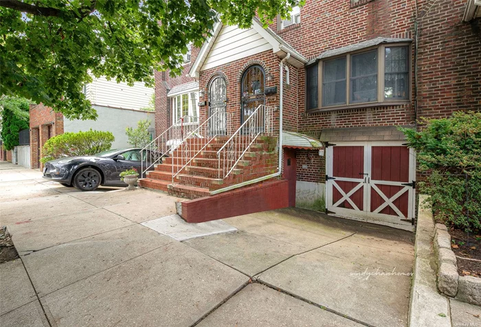 Brick Comfort Meets Endless Possibilities! Spacious 20-foot townhouse situated in the heart of Glendale.  Entry foyer with a coat closet will lead to an expansive living room, formal dining room, and kitchen. Access to a porch and a large private backyard for entertaining. 3 sizable bedrooms and a full bath with a tub and separate shower on the second level. Basement is finished with 2 separate entrances from the front and the rear. Includes an attached garage, family room, laundry area, and half bath. Amazing opportunity for a buyer to make this home their own! Perfectly situated close to shops, supermarkets, buses and schools.