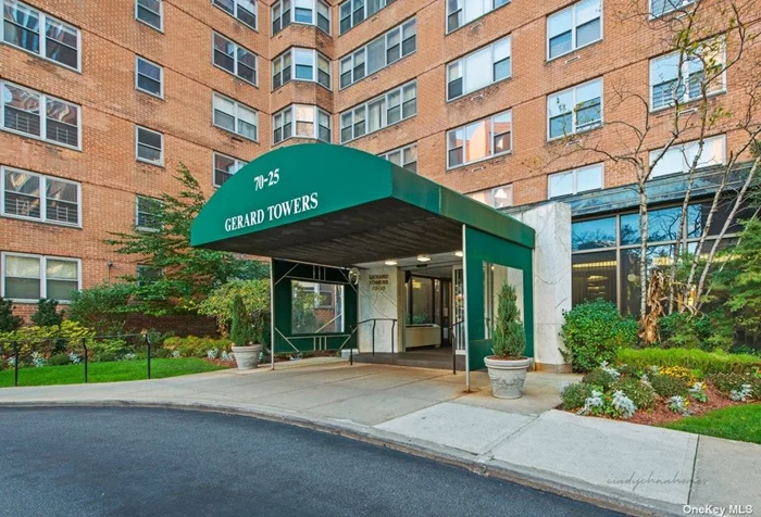 Welcome to this alcove studio facing south. The rent includes central air and heat, cooking gas, and basic cable. Gerard Towers is a 25 story fire proof high-rise building located around the corner from trendy Austin Street, and close to the express E & F trains, buses, and the Long Island Railroad. The building offers a 24 Hour Doorman, a seasonal heated pool, fitness center, children&rsquo;s play room, bike & storage rooms, a very nicely landscaped courtyard as well as immediate valet parking. There is a modern new Lobby and Trader Joe&rsquo;s recently opened up across the street. Explore the restaurants, bakeries, boutique shops and movie theaters that Forest Hills has to offer.Just minutes from New York City.