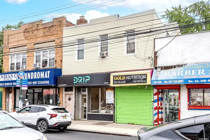 Prime storefront on the busiest block in downtown College Point, with heavy foot traffic and a bus stop right at the door. Ideal for various businesses, the space is currently set up as a Medical SPA. Perfect opportunity to start a business that can provide Botox injections, filler, IV therapy, Vitamin shops etc. Don&rsquo;t hesitate to call for any questions.