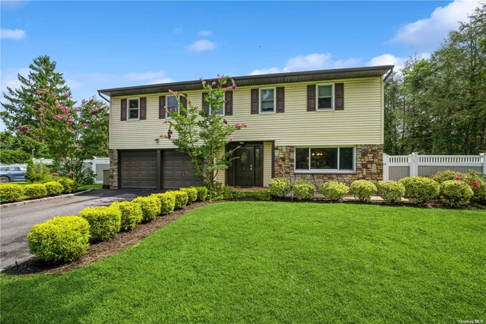 A perfect blend of charm and comfort on 0.50 acres, 12 Shari Lane has it all. This distinctive split-level floor plan separates entertainment and living spaces. The foyer opens to the backyard patio and the formal dining room, which seamlessly flows into the eat-in kitchen. Off the kitchen, you&rsquo;ll find a comfortable den with a fireplace and easy access to the backyard patio. A half bathroom and laundry room complete the first floor. Upstairs, you&rsquo;ll find the formal living room with skylights and ample natural light. On the third level, the primary bedroom offers an ensuite bathroom and walk-in closet, alongside three additional bedrooms and another full bathroom. Noteworthy upgrades include a new central air conditioning unit installed in 2023, energy-efficient Anderson windows, an inground sprinkler system, and a whole-house generator. Outdoor features include a paver patio, a picturesque gazebo, and professional landscaping enclosed by a PVC fence. A partial basement and a 2-car garage provide ample storage.