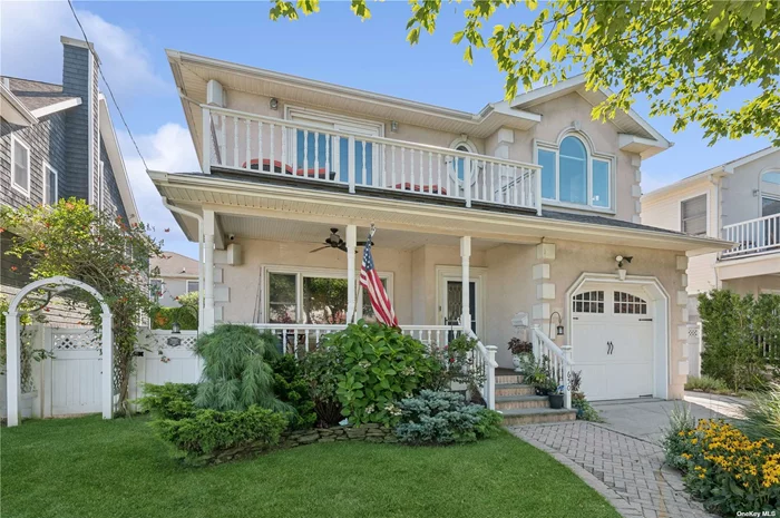 Hurry-this one won&rsquo;t last! Welcome to this stunningly renovated 4-bedroom, 3-bathroom home with a boat slip, offering everything you need for modern living. As you arrive, the thoughtfully designed landscaping and inviting covered front porch with a fan immediately set the tone. Inside, you&rsquo;re greeted by a charming entrance featuring board and batten detailing, pegs, and shelving, which leads to a spacious mudroom with a storage closet, two locker-style cabinets, and a conveniently located full bath. Adjacent to the entrance, a versatile bonus room with French doors awaits to be used as a library, sitting room, or playroom, with custom built-in shelving and bayfront views. Continue in and you&rsquo;ll notice the open-concept first floor boasts High hats with Lutron SMART lighting, hardwired Sonos with seven zones and a subwoofer in the living room, and custom radiator covers throughout. The kitchen is a chef&rsquo;s dream, designed with an L-shaped layout, a tremendous island, high-end stainless steel appliances, and a 42 paneled Sub-Zero fridge and freezer drawer. The stove alcove houses a Wolfe range and oven with spice shelves while the large rectangular island offers extra storage and a second sink and microwave drawer. A brand-new dishwasher, and wine refrigerator are easily accessible and located next to the main sink with a picture window overlooking the back patio. Throughout the kitchen you&rsquo;ll find custom Omega inset cabinetry with an appliance garage providing ample storage which is complimented by a walk-in pantry that includes built-in shelving and a pegboard for organization. The cozy eat-in nook features bench seating with built-in storage and plenty of space for casual dinner and gathering. The living room showcases a vaulted ceiling with 2nd story overlook, a marble mantel with a wood-burning fireplace, and sliders that open to a paved backyard oasis complete with a pavilion. Beautiful faux beams highlight the formal dining area just off the kitchen. Before heading upstairs, don&rsquo;t miss the additional soundproofed room currently used as a home office. Upstairs, the primary bedroom impresses with a vaulted ceiling, two walk-in closets, an en suite bathroom with a Jacuzzi tub, and a balcony offering breathtaking bay views and sunsets. Two additional large bedrooms and a fourth bedroom, currently configured as a walk-in closet with a custom closet system and vanity, round out the second floor, along with a hall bath featuring a tub. The second-floor laundry room, equipped with a Samsung washer and dryer, slop sink, and storage, add convenience. This home is also conveniently located near the Magnolia Recreation Center, which offers an ice skating rink, a fitness center with an indoor pool, a recreational path, a playground, basketball courts, an outdoor roller hockey rink, bocce ball courts, a skate park, a dog park, a boat launch, and a community center. Additional features include full attic storage, whole-house water filtration, a heated garage, a tankless water heater, central A/C, unground sprinklers, 2 outdoor water bibs, and an ADT security system. This home masterfully combines luxury, functionality, and thoughtful details-don&rsquo;t miss out!