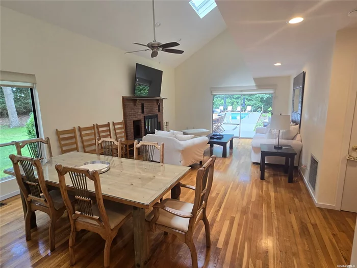 Contemporary Home near Three Mile Harbor. Open Floor Plan 4 bedrooms and 2.5 baths with primary suite on first floor. Large inground pool with private mature landscape backyard. Rental dates from August 31-September 6th,