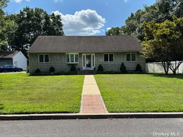 Sprawling updated 3 BR 2.5 Bth Ranch w.bsm, t, detached 2 car garage on quiet cul-de-sac, cac, cathedral ceilings, skylights, 2 decks, IG sprinklers, stand up attic, water filtration system. A very unique home!.Well maintained. Lots of potential.