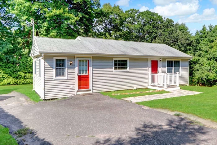 Welcome to this charming ranch located in the incorporated Village of Port Jefferson. Featuring Hardwood floors, bright and sunny kitchen, gorgeous wood cabinets, quartz countertops opening to the sundrenched dining room. Large bright Living room, Main bedroom offers beautiful windows and lovely hardwood floors, 2nd bedroom, full bath and extra closet space. The lower level offers an outside entrance, laundry storage, finished room great for office or recreation, full bath.Rolling green lawn on a corner lot. Super LOW TAXES make this an amazing opportunity.  Close proximity to hospitals, train station and downtown village of Port Jefferson.