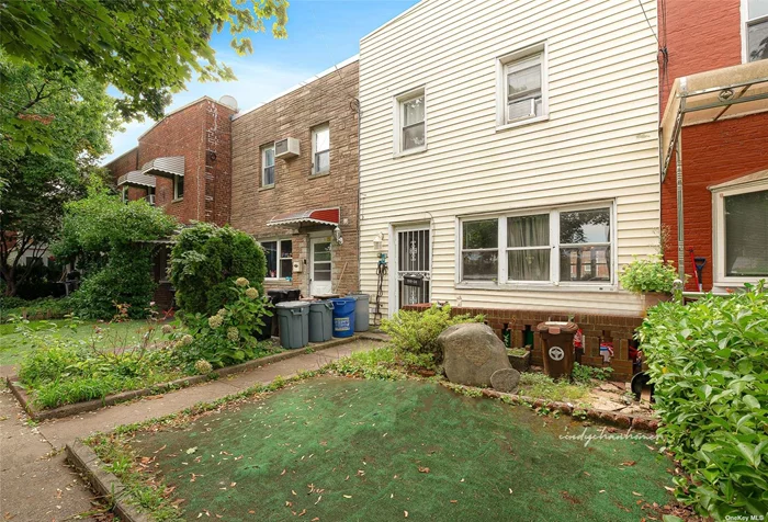 Charming 20ft wide townhouse with a great layout. An entry foyer connects to an expansive living room leading into a formal dining room and efficient kitchen. The kitchen can be opened up to create a space for gathering and entertaining. 3 sizable bedrooms and a full bath on the upper level. The basement is fully finished with a separate entrance, family room, office, and full bath. Access to the common driveway and private backyard is through the rear. Perfect Starter Home To Make Your Own. New roof with a 10-year warranty. Great location close to downtown Flushing. Situated just across from Kissena Park with access to playgrounds, and recreational facilities. Queens botanical gardens, Main St restaurants, and shops. Can be a great investment opportunity as well with Queens College in close proximity.