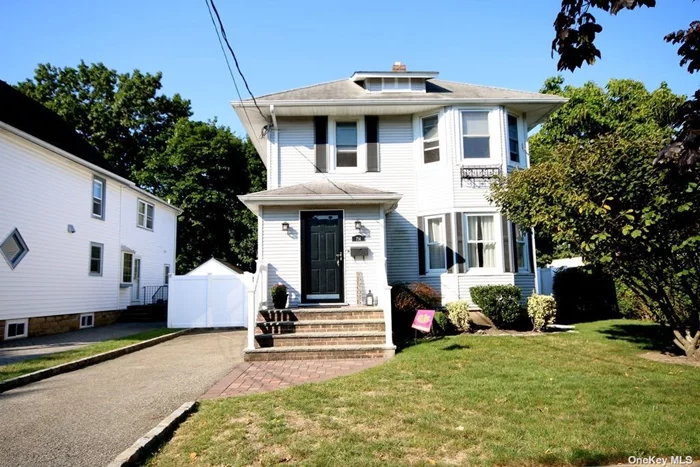 Explore this exceptional Colonial home, showcasing a harmonious balance of traditional character and modern upgrades. Features include beautifully maintained hardwood floors, generously sized bedrooms, Some original large moldings and doors still exist! A superb backyard perfect for entertaining. The pool liner is in its second season, and the property benefits from low taxes. The primary bedroom features a large walk-in closet, and the ductless AC on the main floor provides reliable cooling. Natural gas is utilized for cooking and heating. Nestled on a quiet dead end block, Come see it while you can.