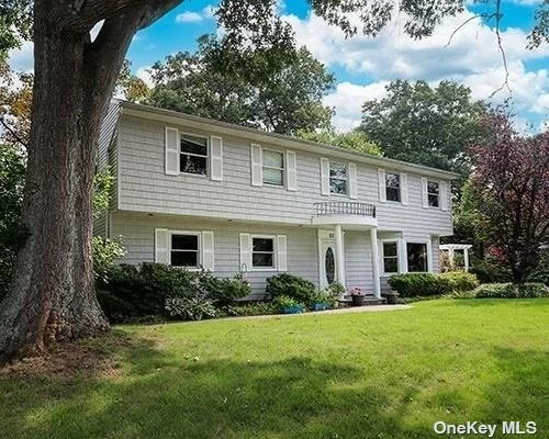 Gorgeous Colonial/Splanch featuring beautiful Entrance hall, Formal Dining Room, Eat in Kitchen renovated w/i 5 yrs with solid wood cherry cabinets, granite counter tops, tumbled marble back splash and stainless steel appliances, Den w/French doors to back yard and Half bath. The 2nd Floor boasts a large Living Room w/wood floors & bow window. The third level includes the Primary Bedroom w/full bath; 4 additional large bedrooms; Full bath w/laundry. There is also a partial basement is finished with plenty of storage and play room/man cave and a 2 car garage. Keep cool with Central Air (replaced w/i 5yrs) or In ground pool (filter & pump replaced w/i 5yrs). There are in ground sprinklers and privacy galore. The house is located on a loop so only local traffic. Convenient location to all the schools, train stations and Smithtown Main St. for shopping & restaurants. Access to Smithtown town beaches, 23 town parks, 5+ off leash dog parks, 3 children&rsquo;s water parks and Hoyt Farm Animal Preserve & Park.