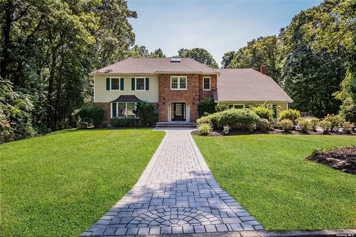 Come see this beautiful Points of Woods Colonial! The home sits on 1 acre of property and features a large trex deck that spans the entire rear of the home which overlooks the rear yard and inground pool. Perfect for all your outdoor entertaining! A 2 story foyer greets you as you walk into the home. The first floor rooms are all very generous in size and features a formal living room with built in bookcase, custom molding and wood floors, a formal dining room with custom molding and wood flooring, a gorgeous chef&rsquo;s eat in kitchen featuring high end appliances, center island and granite countertops, a spacious den with fireplace, custom molding, built in bookcase and wood floors,  rounding out the first floor is a laundry room and half bath. Second floor features a considerable sized Primary Suite with custom upgraded Primary Bath and has a great walk in closet with custom shelving. Their are three additional bedroom and hall bath that complete the second floor. Home also has a partially finished basement with plenty of room for storage as well