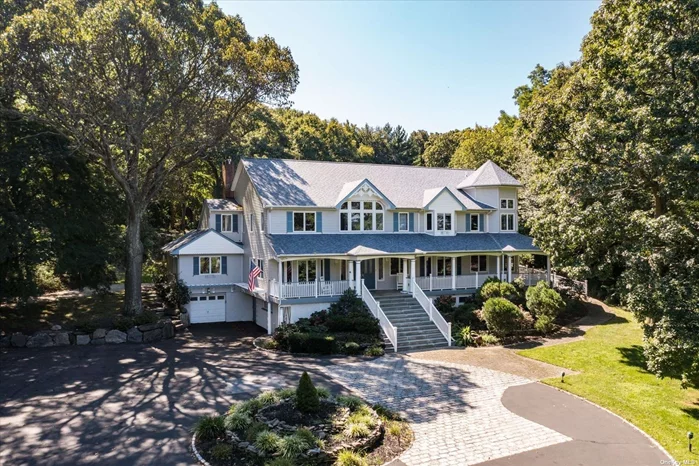 Experience coastal living in this 6 bedroom, 5.5 bath Colonial, set on 2.6 acres in the exclusive Salonga Seas community. With its own private deeded beach and winter water views of the fresh water pond and the Long Island Sound this home offer space and comfort for extended family and friends. Step into the foyer, where you&rsquo;re greeted by a formal dining room, powder room and a newly upgraded gourmet kitchen. Equipped with custom cabinetry, high-end appliances, a walk-in pantry, gas fireplace and a spacious island, perfect for entertaining. The adjoining living room with beautiful stone fireplace overlooks the magnificent property. The first floor boasts a primary bedroom with ensuite bath, laundry room, and a den/home office with a separate entrance to the wrap-around porch. This home also features a guest suite with separate entrance, offering an opportunity for multi-generational living. Upstairs, the luxurious primary bedroom serves as your private sanctuary, with its own living area, dual walk-in closets, and a newly renovated ensuite bath with an air jet tub and separate shower. Four additional bedrooms, two full baths and second a laundry room, complete this floor. Natural light floods the home through expansive windows and skylights, creating an inviting atmosphere to unwind. The full walk-out basement offers additional space. Outdoors, the property seamlessly blends nature and luxury. Relax on the full Azek deck with double gas grills or take a dip in the elegant in-ground pool, all while soaking in the serene ambiance of the nearby Long Island Sound. Just minutes from Northport Village, major parkways, and the LIRR. Discover the best of North Shore living.