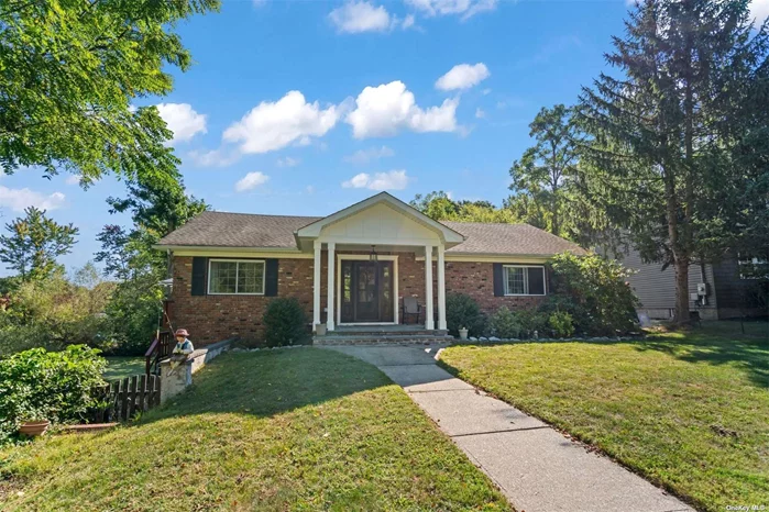 Looks are deceiving, this home is much larger than it appears. Welcome to this beautiful sprawling ranch home, perfectly designed for comfortable living and versatile use. Situated in Harborfields School District, this block-wide property offers a blend of spaciousness and charm that is sure to impress. Inside discover a thoughtfully designed layout. The heart of the home is the updated kitchen, where modern conveniences meet stylish finishes, making meal prep a delight. The large living room is a cozy retreat, complete with a charming fireplace, perfect for relaxing or entertaining guests. This home boasts two primary en-suites, each offering ample space and privacy. Whether you need a serene space to unwind or a spot to host guests, these primary suites cater to your needs. Adding to the home&rsquo;s appeal is a legal accessory apartment, providing flexibility for rental income, multi-generational living or a private home office. The expansive layout ensures that everyone has their own space while still maintaining a cohesive flow. A rate opportunity to own your own pond to relax, unwind and enjoy nature This picturesque setting offers a peaceful retreat and a lovely view from multiple rooms. With its combination of updated features, spacious rooms, and a desirable location, this expanded ranch home is truly a gem.  Whole house generator. Driveway with multiple parking spaces and entry to two-car garage is on Cotswold.