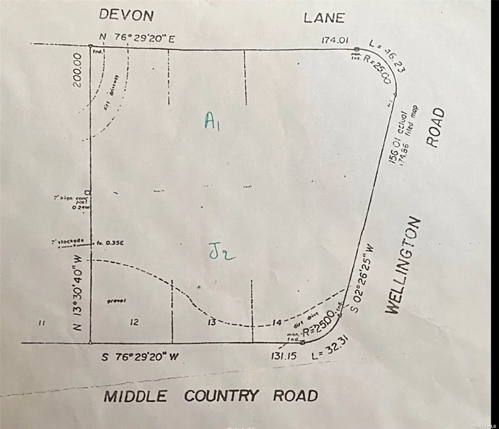 This lot has 3 fronts - Middle Country Rd, Wellington Rd & Devon Ln. Zoned both Residential A-1 and Commercial J-2. Perfect location, busy thoroughfare.