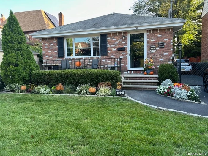 Location, Location, Location! Welcome home to this meticulously landscaped 3 BR/1.5 BA ranch with CAC on a dead end street in Lynbrook Village! Entry hall w/closet opens up to a bright & airy kitchen with gas cooking, wood cabinets, granite countertops on bar/island/backsplash, stainless steel appliances, hi-hats & skylight. Living room with hardwood floors/Dining Room w/shiplap/chair rail & hardwood underneath vtile. Updated full bath boasts a double vanity with granite countertops, over-sized/tiled shower & glass doors. The owner&rsquo;s BR includes hardwood floors, ceiling fan & double mirrored closet. 2nd BR w/hardwood flrs, & ceiling fan. 3rd BR with hardwood flrs. Expansive driveway fits 5 cars & leads to a detached oversized 1.5 car garage for plenty of storage! Full basement with lots of storage room, laundry room, bathroom, 200 AMP electric panel, gas heat, & utility room. The private, fenced backyard has beautiful plantings & patio for entertaining! Low taxes...taxes do not reflect Basic Star Rebate. Don&rsquo;t miss this one...it won&rsquo;t last!!