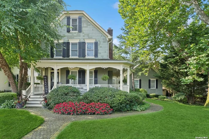 Don&rsquo;t Miss The Rare Opportunity To Own This Piece Of History. One Of The Grandest Victorian Homes In The Community Of Florence Park Is Available. But Won&rsquo;t Last Long. Built In 1903, The Home Is Updated w Modern Conveniences, Maintaining The Victorian Aesthetic Through Carefully Chosen Fixtures And Materials, Blending Old-World Charm With Contemporary Functionality. As You Walk Up The Paver Walkway Your Eyes Fall In Love w The Amazing Walnut Wrap Around Porch Which Is Adorned w Rich Architectural Carvings. As You Enter Your New Home Notice The Original Pumpkin Wood Floors, The Intricate Woodwork & Crown Moldings That Take You Back To A Time Gone By. The Kitchen Is Spectacular w Walnut Wood Floors, Custom Antique Cabinets and High End Appliances.( See Highlight Sheet) Complete with Wine/Beverage Center. The Granite Countertops & Backsplash Are Magnificent. A Lighted Professional Rangehood Tops It All Off. The Den Has Custom Built Cabinetry, A Coffered Ceiling, & A Fireplace Wrapped In Marble. Great Place For Everyone To Gather. There Is a Main Level 17 x 20 Master Ensuite, Accented by Soaring Ceilings w A Fabulous New Bath & A Warming F/P All The Baths In The House Have Been Graciously Updated. There Is A Finished Attic That Is a Great Bonus Rm.Your Professionally Landscaped Yd Is Your Oasis. Relax On Your Trex Deck Overlooking Your Heated Pool . Whole House Generator Keeps The Lights On. Whether You&rsquo;re Strolling Through Town or Spending a Relaxing Day By The Water, This Home Offers The Best Of Both Worlds: The Timeless Elegance Of A Historic Victorian & Easy Access To Everything Oyster Bay has to offer.