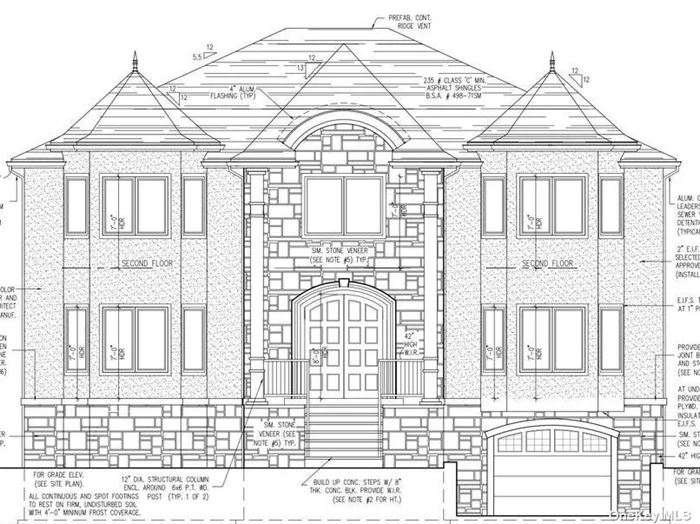 Amazing New Construction Center Hall Colonial in prestigious Richmond Town. This massive home sits on a 75&rsquo; X 110&rsquo; lot, is over 6, 000 sq ft including the basement, no room is small! Beautiful stone/stucco front, custom iron double doors, and Pella windows. Built with quality craftsmanship and well appointed amenities this spacious open layout home includes a nice sized two story entry foyer with 2 coat closets, 10&rsquo; ceilings on the first floor, hardwood floors and recessed lighting throughout, amazing custom molding package including crown, chair rail, and wainscoting, formal living room, formal dining room, family room with a gas fireplace, powder room, extra large upgraded eat-in kitchen with an oversized 10&rsquo; island, quartz counter tops, upgraded cabinets, stainless steel appliances including a gas range, two big walk-in pantries right off of the kitchen and sliders leading to the backyard. The second level has 3 bathrooms and 4 bedrooms, including a primary suite with a double door entry, 2 walk-in closets, private bathroom with his and her vanities and a giant 7 foot walk-in custom shower. You&rsquo;ll also find an over sized laundry room with a sink on the second level, and pull down stairs to the attic. This home has a TON of storage with close to 20 total closets. Don&rsquo;t forget about the enormous full finished basement with tiled flooring, 3/4 bathroom, ductless a/c and side entry. Two 5 ton central ac units, combo tankless water heater, baseboard heat, security system, 1 car garage, huge backyard and big side yards, close to shopping and transportation, this home has it all! There is still time to choose finishes, Don&rsquo;t miss out!