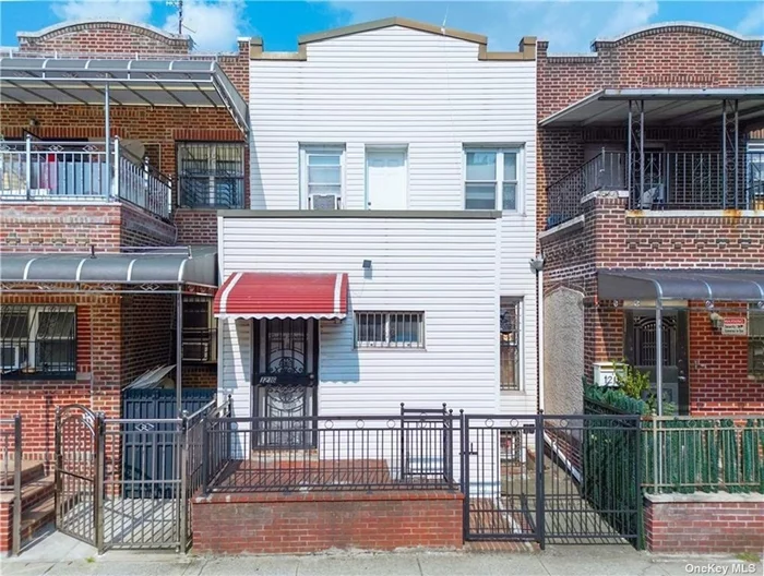 Introducing this spacious two-family attached brick house in the heart of Bensonhurst! This well-maintained home spans two stories over a fully finished basement. Both the first and second floors feature identical layouts, each offering 3 bedrooms, a bright living room, a kitchen, a dining room, and 1 full bathroom, providing plenty of space for family living or rental income. The basement offers additional space with bathroom, The roof is also new. Building size 18x48 over lot size 18x100. Annual property tax $7, 772. Parking is available at the front of the house for added convenience. The home is ideally situated near supermarkets, banks, and a variety of restaurants. Excellent public transportation options are nearby, including the B9 bus, and the N and D train stations, ensuring easy access to the rest of Brooklyn and Manhattan. A fantastic investment opportunity in a prime location!