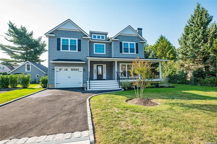 Experience modern luxury in this brand-new construction home, featuring elegant finishes throughout. Step inside to hardwood floors and intricate moldings that set the tone for stylish living. The spacious living room boasts a cozy gas fireplace, while the eat-in kitchen is a chef&rsquo;s dream with quartz countertops and stainless steel appliances. Entertain in the formal dining room, adorned with raised paneling and crown moldings. Upstairs, you&rsquo;ll find four generous bedrooms, including a primary suite complete with a walk-in closet and a luxurious en-suite bath featuring a separate shower and soaking tub. A large, unfinished basement offers endless potential, while the oversized one-car garage provides ample storage space. Additionally, a charming cottage on the property serves as the perfect home office or studio, equipped with a half bath. Two brand-new driveways ensure convenient parking for you and your guests.