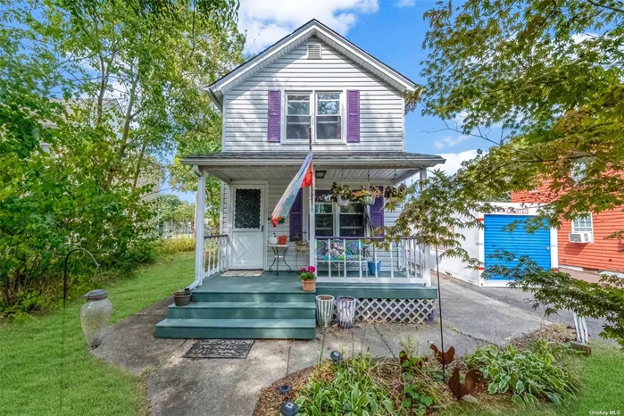 Welcome to this charming two bedroom, one and a half bath colonial at 25 Northridge Street! This darling home is in the heart of Patchogue and is in close proximity to the beloved Patchogue Village. Bursting with character, this vintage gem features a perfect blend of modern comforts and retro style! The home&rsquo;s kitschy decor adds a playful touch, making it truly one of a kind and offers both warmth and a unique vibe as soon as you approach the charming front porch. The living space on the first floor provides different entertaining options with its open concept to the recently renovated kitchen and is beautifully sunlit. Don&rsquo;t delay viewing this one! With such low taxes, property that allows for privacy and proximity to all that Patchogue Village has to offer, 25 Northridge Street won&rsquo;t be on the market for long.