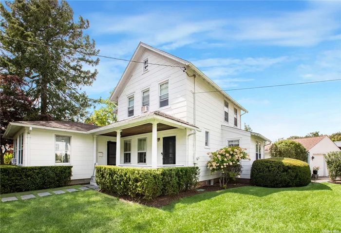 Step inside this beautiful Bellport Village gem and discover your new oasis just a few hundred feet from the center of town. Rich in historic charm, this home offers the perfect blend of quaint character and modern convenience. Relax on the delightful front porch, then step inside to find spacious rooms, thick moldings, gleaming hardwood floors and plenty of natural light. With three bedrooms on the main level and two more bedrooms upstairs, there&rsquo;s ample space for all. Outside, the new privet hedge surrounding the property adds privacy to your serene retreat. Plus the basement, attic and 2-car detached garage boasts tons of storage space. When you&rsquo;re ready to explore, the shops, art galleries, and restaurants of the coveted historic village are just outside your door. And with a 90-minute train to NYC, you&rsquo;re connected to the city while enjoying the comforts of small-town living. This is your chance to call 165 S Country Road home.