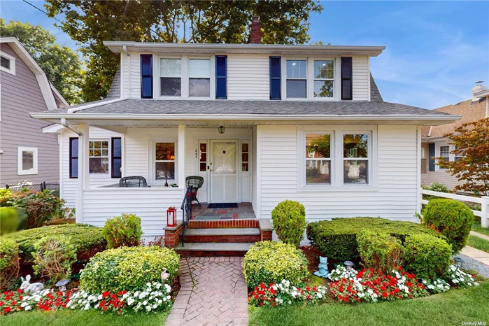 Welcome home! This charming1920&rsquo;s Colonial sits on a manicured lot nestled on a tree-lined block in the desirable Park section of Mineola. After enjoying your morning coffee on the front porch you enter into the stately formal living room that boasts gleaming hardwood floors that continue throughout the sitting room & formal dining room. As you enter into the newly updated kitchen, you are transported to a space that will bring out your inner chef. With all high-end stainless steel appliances including a Wolf stove/range, quartz countertops and a spacious center island. Off the kitchen is your pantry and laundry area which leads you to your sun-filled family room. Beyond that you will find a surprise that is BEYOND! Your entertainers backyard highlighted by a professionally constructed Basketball 1/2 court. You will be the coolest house in the neighborhood! After you have worked up a sweat you can head upstairs to your stylishly updated full bath with oversized walk-in shower, antique vanity & on-trend gold fixtures. Afterwards you can rest your head in one of the 3 bedrooms all with hardwood floors and custom closets & moldings. This home is the perfect mix of Vintage meets Modern.