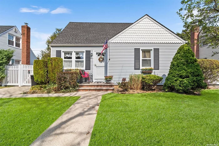 Charming and beautifully updated, this 3-bedroom, 1-bath Cape in the heart of Bellmore is a must-see! Featuring a welcoming exterior with a well-maintained lawn, this home offers classic curb appeal with an inviting front porch and charming shutters. Inside, there is elegant crown molding throughout, the spacious living room flows seamlessly into a renovated kitchen (6 years old) with modern appliances, ample cabinetry, and an adjoining dining area. The recently finished basement (1 year old) provides additional living space, perfect for a home office or entertainment room. Three cozy bedrooms and a full bath complete the interior. Head outside to a lovely backyard retreat, complete with a metal gazebo, a comfortable wicker outdoor set, and space for gatherings. Additional perks include a portable ice maker and portable AC, both included with the home. Updated mechanicals include a gas burner, roof, plumbing all within 8 years, and circuit breaker electrical for peace of mind. Located near the LIRR, schools, and Bellmore Village, this home offers unbeatable convenience with high accessibility to local amenities. Don&rsquo;t miss this fantastic opportunity to live in a vibrant and well-connected community!