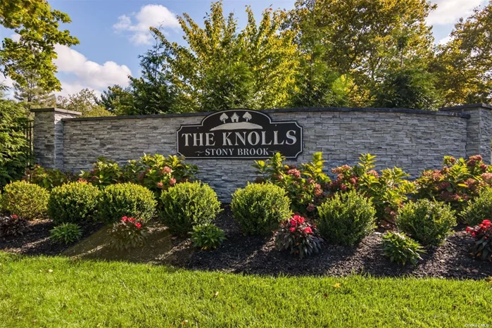 Welcome to The Knolls, a vibrant 55+ community. This open floorplan condo consists of one bedroom, and one bathroom with the possibility of converting the large closet into a half bath. This lovely one-level home has a generous size living room/dining room for entertaining, a sunroom with a skylight, an eat-in kitchen with oak cabinets . There is a laundry closet and access to one car garage. The primary bedroom has dual closets and access to the updated full bathroom. This condo has three solar tubes for natural lighting. Updates include Rheen HVAC/heat pump (2014), AO Smith hot water heater (2018), laminate flooring, and updated windows. Freshly painted. Low monthly maintenance of $355 includes basic Optimum cable, Wi-Fi, water, landscaping, garbage, and snow removal. There is also a clubhouse with a community room and activities inside and out. Heated pool, bocce court, shuffleboard, pool table, ping pong. Pet-friendly (1 pet max 30 lbs.). Close to shopping, dining, parks, and the beach.