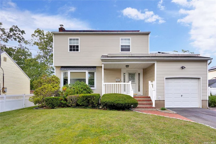 Welcome To 765 Elmwood Road In West Babylon! This Charming 4 Bedroom Colonial Offers A Perfect Blend Of Modern Upgrades And Classic Appeal. Step Inside And Discover The Newly Renovated Kitchen Which Features Quartz Countertops And Stainless Steel Appliances. This Kitchen Is The Perfect Space For Cooking, Entertaining and Ensuring That Your Next Get Together Will Be One To Remember! Head Upstairs And Enjoy The Luxury of A Private Deck Right Off Of The Primary Bedroom. What A Great Spot To Enjoy Your Morning Coffee Or To Unwind After A Long Day! The Finished Basement Offers Versatility As A Recreation Area, Cozy Retreat or Additional Space For Storage. The Choices Are Endless! Enjoy Peace Of Mind In The Fenced In Yard, Perfect For Pets Or Outdoor Play. This Home Has It All, Including Energy Efficient Solar Panels So You Can Save On Your Monthly Bills. This Residence Offers The Perfect Blend Of Comfort And Functionality.  Come Make 765 Elmwood Your Forever Home!