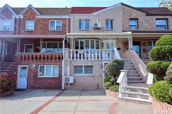 Beautifully maintained single-family attached brick house located in the highly desirable Dyker Heights/Bath Beach area. This spacious 2-story home features a duplex layout over the basement and is move-in ready. The first floor offers an expansive living room with large windows that fill the space with natural light, a sleek modern kitchen with plenty of cabinet and counter space, an elegant dining room perfect for family gatherings, and a convenient half-bathroom. Upstairs, you&rsquo;ll find 3 generously sized bedrooms, each with ample closet space, and a full bathroom with modern finishes. The basement adds extra space, a full bathroom, and a separate laundry room for added convenience. Both the first floor and basement have direct access to the private backyard, where you&rsquo;ll enjoy a beautifully maintained deck, ideal for outdoor dining and relaxation. The home also includes split AC systems for year-round comfort, a room legally converted from a garage, and a private driveway with space for convenient parking Building size 18x36 on an 18x96 lot. Ideally situated just minutes from the vibrant 86th Street business district, Dyker Beach Park, and close to public transportation (B8, B64, X28, X38), as well as nearby highways for easy commuting.