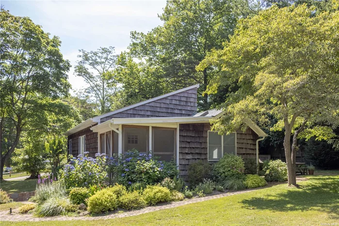 This bright and airy 3-bedroom, 2-bathroom home on Southold&rsquo;s charming Hyatt Road offers a perfect blend of open and closed living spaces. With numerous windows and skylights, the home seamlessly integrates with the surrounding mature landscaping. Each bedroom boasts vaulted ceilings and picturesque views of the park-like setting. The Primary has a large ensuite bath. Conveniently located just 0.3 miles from McCabes Beach and a short drive to both downtown Southold and Greenport, this property provides both tranquility and easy access to local amenities. Full basement and attached 1 car garage.