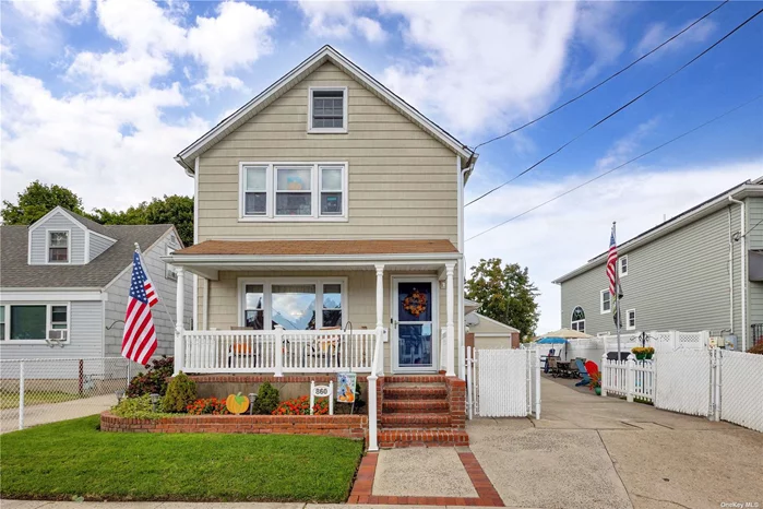 This Charming, Meticulously Cared for 2 Story Home In The Heart Of Franklin Square Is What You Have Been Waiting For. This Large Home is Perfect For Extended Family and Then Some. Possible Mother Daughter With Proper Permits. The First Floor Boasts 3 Spacious Bedrooms, A Full Updated Bathroom, Updated Kitchen,  Private Stair Case Upstairs To An Expansive King Sized 4th Bedroom With Walk In Closet, Vaulted Ceiling and Beautiful Arched Window. There is An Additional Bedroom, Beautifully Updated Full Bathroom, Additional Space/Family Room. This Home Has Many Updates, Including New Washer/Dryer, Hot Water Heater, Kitchen Door With Self Storing Screen, 2 Zone In Ground Sprinkler System, 2 Car Garage With an Expansive Driveway to Fit at Least 4 Cars. Beautiful Landscape, Cozy Fire-pit With Plenty of Space In The Yard For Your Family Barbecues. Welcoming Front Porch. Full Basement With Outside Entrance. Over 2, 800 Sq. Ft of Space. This Home is Conveniently Located Close To Parks, Shoppes, Schools, Parkways & Houses Of Worship. All In the Sewanahaka Central HS National School District Of Excellence!