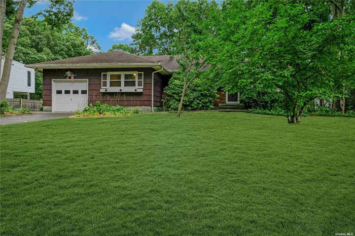 Calling all investors! This is a solid ranch home with hardwood floors and a lovely back yard. Full basement provides endless opportunity. Located in a quiet neighborhood, yet under 10 minutes to the Ronkonkoma Hub, the LIE, andLakeland County Park. This home is being sold AS IS.