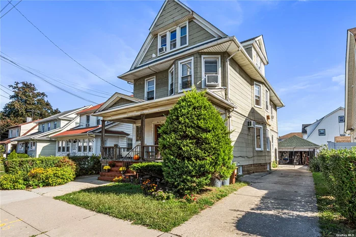 A Beautiful Dream Home is waiting for you! Welcome to 94-17 220th Street in Queens Village. This charming legal 2-family home sits on a 40 X 100 lot. The 1st floor features a living room, formal dining room,  kitchen, 2 bedrooms, and a full bathroom. 2nd floor features a Living/Dining, Kitchen, 3 bedrooms, and a full bathroom. Additionally, a walkup finish attic gives you 2 bonus rooms. A fully finished basement with a separate outside entrance is a charm of the house. To Solve the parking problem it has a private driveway and 2 car detached garage. Steps away from the bus station, 15 minutes bus ride to F train. Close to LIRR, shopping, supermarkets, restaurants, groceries, banks, schools, parks, and all other community amenities. Let&rsquo;s schedule to visit your dream home soon.