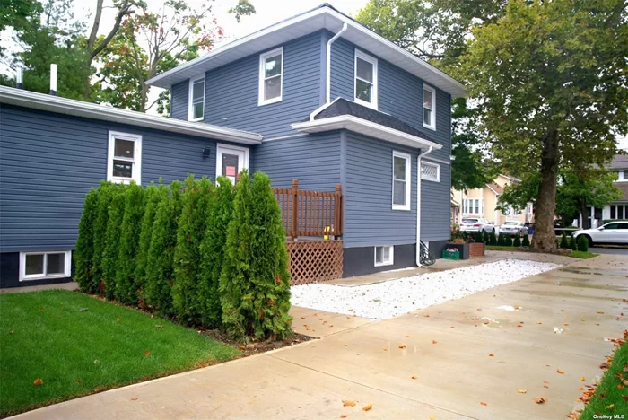 Welcome to this beautifully renovated home, completed in 2023, nestled in the heart of East Rockaway. Situated on an expansive 60 x 100 lot, this property offers ample space both inside and out. Featuring four generously sized bedrooms, three full bathrooms, and an additional half bath perfect for guests, this home is designed with modern finishes and attention to detail. The fully finished basement, with its independent entrance, high ceilings, and laundry area, offers additional living space and versatility. The home is filled with natural light from numerous windows, creating a bright and inviting atmosphere. The exterior boasts brand-new siding, while inside, the kitchen is equipped with brand-new appliances. Outside, you&rsquo;ll find plenty of green space, ideal for family gatherings and outdoor entertainment. The driveway offers parking for up to eight cars, and the home is located on a picturesque, tree-lined street. Additionally, the property is conveniently located near the Island Golf course and several recreational areas, making it perfect for those who love outdoor activities. Don&rsquo;t miss out on this perfect blend of modern living, suburban charm, and nearby amenities.