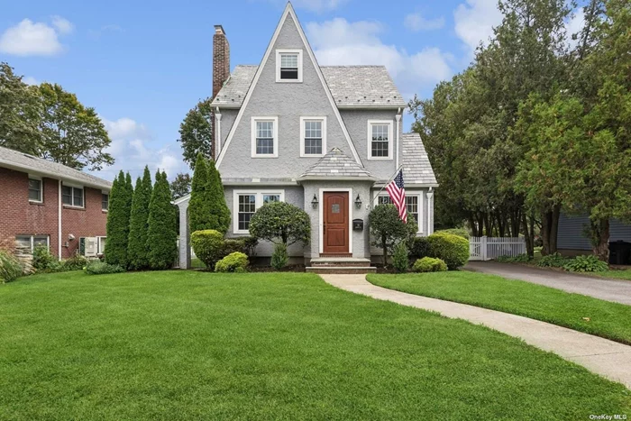 Welcome to your dream home in the charming Eastern section of Garden City! This stunning Tudor offers generous living and entertaining space, featuring a cozy living room with a fireplace that flows into a delightful dining area and a sun-drenched den or office. The large eat-in kitchen is filled with natural light, perfect for family gatherings, along with a convenient powder room. Upstairs, you&rsquo;ll find a serene primary bedroom, two additional spacious bedrooms, and an updated full hall bathroom. The third floor adds an extra bedroom, while the finished basement offers a recreation room and a second full bathroom. Set on an oversized lot, the generously sized, fully fenced backyard is perfect for outdoor fun. Recent updates include Wallcoat exterior, Azek trim, and more, while elegant moldings and hardwood floors enhance the interior. Conveniently located near parks, shopping, restaurants, and the Country Life Press LIRR station, this enchanting Tudor is a perfect blend of comfort, style, and accessibility. Don&rsquo;t miss your chance to call it your forever home!