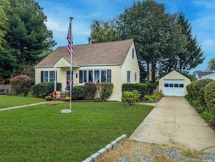 Welcome to this lovely 3 bed 1 bath Cape situated on an extremely spacious fenced in backyard in the quaint town of Islip. This home offers many opportunities including a double driveway for plenty of parking for both you and your guests. Not to mention room for expansion on this 125x100 fully fenced double lot. Also featuring a detached garage providing additional space for storage, projects & hobbies. New roof (2022) Conveniently located, this home is close to the beautiful town of Islip offering easy access to restaurants, local shops, schools, the LIRR for an easy effortless commute, and not to mention 15 mins away from MacArthur Airport! Don&rsquo;t miss the chance to own this wonderful home and all it has to offer. Location, location, location!!