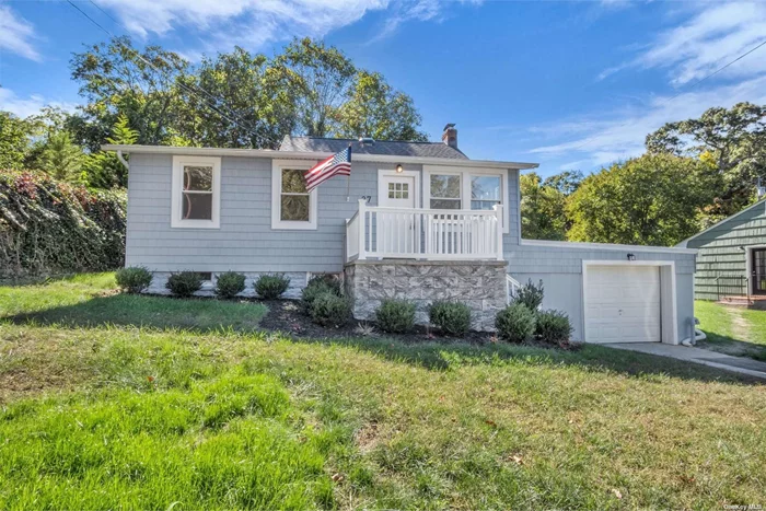 Welcome to 37 Aloma Road, a beautifully renovated 3-bedroom, 2-bathroom cottage nestled in the heart of Rocky Point. This charming home features a brand-new kitchen with sleek white cabinets, quartz countertops, and new stainless steel appliances-perfect for culinary enthusiasts. The stunning hardwood floors flow throughout the home, adding warmth and elegance. Upon entering, you&rsquo;ll be greeted by a cozy entry foyer and a bright office nook, ideal for working from home. Both full bathrooms have been completely updated and include bathtubs for a relaxing retreat. The spacious full basement and attached 1-car garage provide ample storage and convenience. New electric hot water heater, both roof and siding are less than 5 years old. Situated on a private driveway, this home also offers beach rights, giving you access to the nearby shores. Don&rsquo;t miss out on the opportunity to make this gorgeous, move-in ready cottage your new sanctuary!