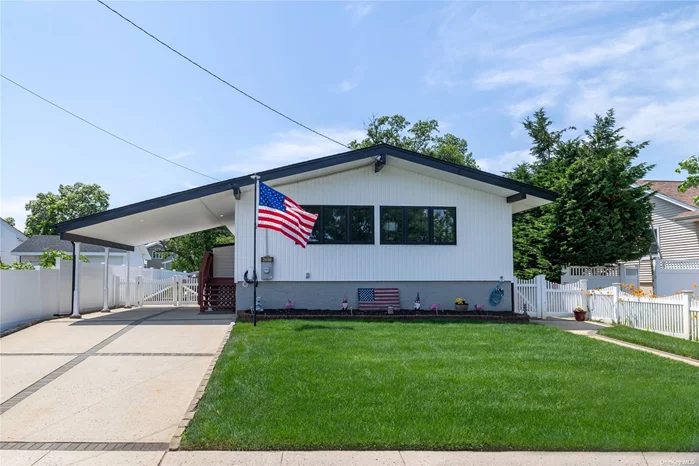 One Of A Kind Updated Ranch In S. Bellmore. Better Than New Down To The Studs Renovation, Including ALL NEW: Kitchen, Bathrooms, All Interior Doors, Flooring, Molding, Roof, Siding, Electrical, Plumbing And Basement. No Expense Has Been Spared In This Stunning Open Layout Home. This Home Has Two Possible Primary Bedrooms, Both W/Tons Of Storage And Walk In Closets, Primary Bedroom En-Suite W/Half Bath, Closets, Storage Galore, 200 Amp Electric, LED Lighting Throughout. Fully Finished Basement That Features, Brand New Everything Including Laundry Room, Great Room, Office, Den And A Full Bath. Plenty Of Room For Extended Family. Oversized Park Like Property That Is Truly Perfect For Entertaining, Featuring Two Patios, Brand New Gazebo, Fully Fenced, Newly Fenced In Private Patio Area, IGS, Oversized Carport, Driveway And Tesla Charger!!