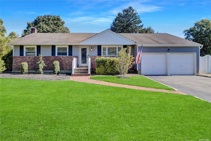 Beautiful well maintained ranch style home, brand new kitchen, hardwood floors throughout, new CAC, IGS, plumbed for second bathroom, park-like backyard and coveted Commack Schools.