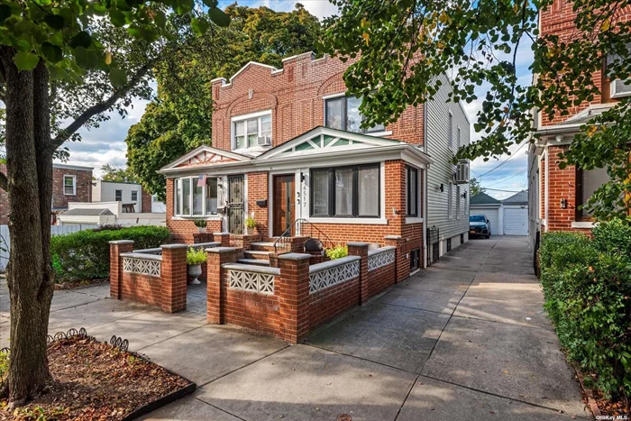 This stunning two-family home in the sought-after Liberty Park area of Glendale, Queens, offers modern living at its finest. Recently renovated with high-quality finishes and meticulous attention to detail, the home is practically brand new, with every aspect less than two years old. From the new roof and European-imported windows to the radiators, doors, and updated electrical and heating system (two separate furnaces), the property exudes a fresh and contemporary appeal. The beautifully elevated exterior completes the look, adding to its inviting charm. Inside, you&rsquo;ll find two bright and airy units, each with its own laundry facilities and split system A/C units. The first-floor unit is a spacious 2-bedroom duplex with a flexible layout, offering the potential for an office or guest bedroom. The elegant oak hardwood floors flow throughout, while the stylish bathroom, featuring a stand-up shower, large window, and modern towel rack, provides a touch of luxury. The second-floor unit is a sunlit 1-bedroom with an open kitchen concept. It boasts a chic island and a sleek overhang hood above the stove, perfect for those who enjoy a modern, streamlined look. Additionally, this unit is an excellent income generator. The backyard is ideal for both relaxation and entertaining, it features a secluded, fully enclosed area, with ambient outdoor lighting that adds a warm glow in the evening, creating a cozy and inviting atmosphere. The sturdy gazebo, surrounded by lush thujas, provides a serene retreat for outdoor enjoyment. The shared driveway includes a garage that accommodates one car, plus an additional parking space in front-perfect for guests, with easy access to the backyard. Whether you&rsquo;re hosting a casual BBQ or a large gathering, this backyard is ready to accommodate it all. This exceptional home is ready to welcome new owners who appreciate style, comfort, and a touch of luxury in every detail.