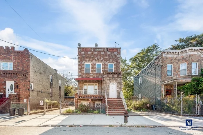 This three-family brick property in East New York, Brooklyn, offers a unique opportunity for homeowners and investors. The layout includes a top-floor unit with three bedrooms and two bathrooms, a second-floor unit with two bedrooms and one bathroom, and a ground-floor unit featuring one and a half bedrooms and one bathroom.  The property sits on a 40x100 lot with a garage for two cars and additional driveway parking for up to six more vehicles. Conveniently located two blocks from the New Lots Avenue 3 train station, it offers easy access to JFK Airport, the Belt Parkway, and Linden Boulevard. Nearby amenities include the Lindenwood Diner, Gateway Mall, and recreational spaces such as Shirley Chisholm Park and Seaview Park, perfect for outdoor activities like hiking, biking, and birdwatching.  While the property could benefit from minor updates, it presents a fantastic opportunity to live in one unit while renting out the others, potentially covering your mortgage and generating extra income.