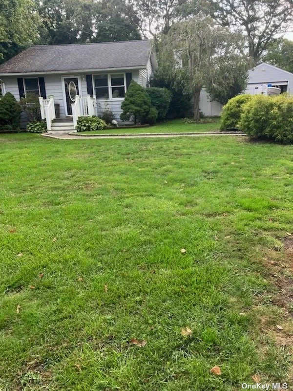 Three bed one bath Ranch with detached two car garage on a beautiful double lot 100x175 withel new fenced in yard. Large asphalt driveway with cobblestone, 10x20 deck with awning off the back of house that leads to 12x20 above ground pool with auto cleaner. Boiler is 13 years old and Architectural roof is 6 years old Built 1931 and taxes are only $5, 500 yr. Quiet Dead End Street, Inground sprinklers, 200 amp electrical service. Please note $6, 000 credit for kitchen on a settled price