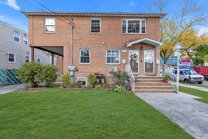 2 Family SEMI-ATTACHED. 3-Bedrooms over 2-Bedrooms. Hardwood floors throughout. 1st Floor has full access to backyard, 2 Car Driveway and So Much More.