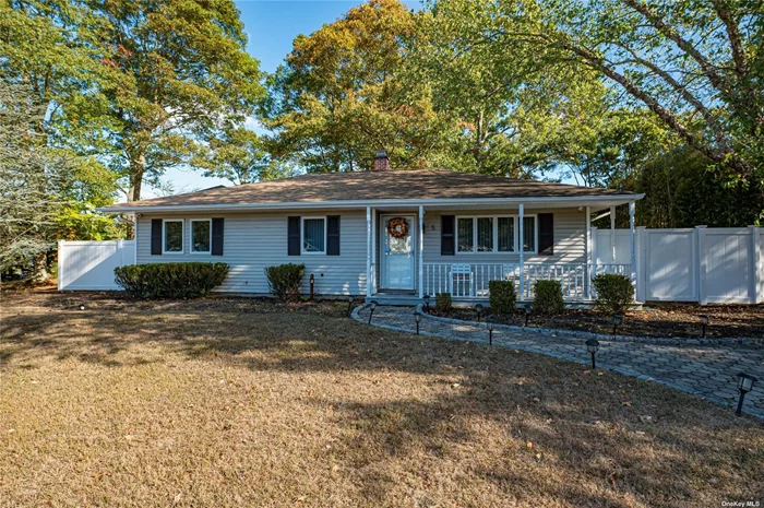 Welcome to this beautifully renovated and impeccably maintained home ideally located just blocks from dining and shopping in the quaint Village of Bellport. This move-in-ready residence features three spacious bedrooms and a newly updated bathroom. The highlight is the impressive chef&rsquo;s kitchen, complete with quartz countertops, stainless steel appliances, and built in counter height eating bar. This home is flooded with natural light. Nestled on a fantastic corner lot, the property offers ample outdoor space and potential for a pool. Plus, enjoy the benefit of low taxes! Brand new front door installed. Tons of driveway parking. Two-tiered deck and spacious back yard built for entertaining and sports. Ductless AC/heat units in bedrooms/living room. Don&rsquo;t miss out on this gem.