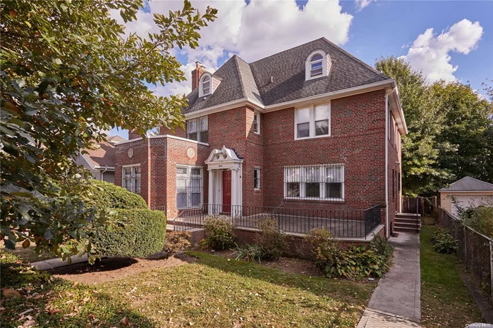 Classic Center Hall Colonial, with original architectural details and wood flooring throughout. Check zoning for possible conversion to a legal 2 family or site development. Home features 5 Large bedrooms on the 2nd Floor, finished 3 floor for possibly 2 additional bedrooms. Move in condition, being sold in AS IS condition. Current owner has property tax-exempt status.