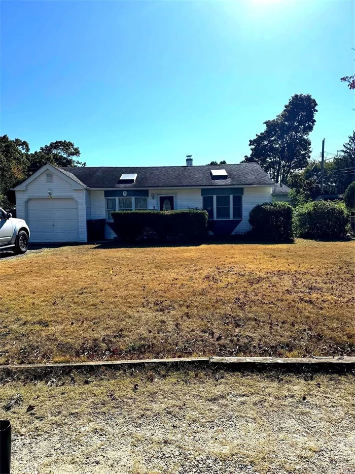 Fantastic opportunity to purchase this large 2 bedroom 1 bath ranch in the West Islip school district. The home needs some tlc but would be a great home for a first time home buyer or someone looking to downsize. One level living with an open concept. Sky lights and a nice size kitchen with cathedral ceilings. Private fenced property.