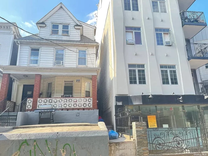 Rare OPPORTUNITY !!! FOUR Family , Currently Zoning is R6B  with a C1- 4 Overlay --Lot size 25 X 125, --Half block to #7 train,  --Prime Wall to All Location on Roosevelt Ave in Corona.  This property offers incredible potential, allowing for up to 9, 200 sq. ft. of mixed-use development, ideal for both commercial and residential condos. Don&rsquo;t miss this chance to capitalize on a high-demand area! -1st floor-Living room / FOUR Bedroom / Kitchen / Bathroom -2nd floor-Apt#1 Living room / 2 bedrooms/ Kitchen/bathroom , Apt # 2 Living room/ bedrm/bath -3rd floor- Living Room / 2 Bedrooms / Eat-in- Kitchen / Bathroom - Full Finished Basement