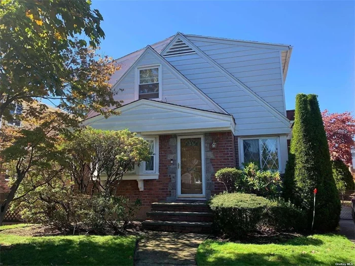 Lovely Charming 4 Bedroom Brick Cape on a 45 x 100 Lot With a One Brick Car Detached Garage. First Floor Entrance Foyer Living Room. Formal Dining Room. One Bedroom. Full Bath. Eating Kitchen. Side Entrance to the Backyard .Great Location close to public transportation, shopping area. Just Around the corner from Union Turnpike .