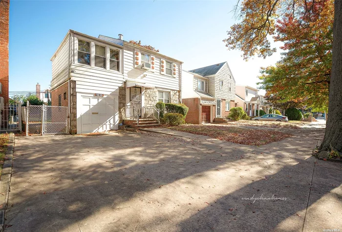 Discover this charming colonial single-family home in the sought-after Bayside, Oakland Gardens neighborhood.  Bathed in sunlight, this lovely residence offers a great layout including a spacious living room, a formal dining area, and a well-equipped kitchen. The three bedrooms and a full bath are situated on the upper level. A finished basement adds extra living space including another bath for convenience. Step outside to a spacious backyard, perfect for relaxation and outdoor activities. Additional highlights include a storage shed, garage, and parking for two cars. This residence is conveniently located near shops and transportation. Enjoy easy access to local stores, restaurants, Kissena Park Golf Course, and Francis Lewis High School. Public transportation is just a stone&rsquo;s throw away, with Q17, Q31, and Q88 buses nearby. With a tax of just $8, 013 and generous lot dimensions of 40 x 97 ft, this property is ideal for all types of family living. Situated in School District 26, it falls within the PS 162, JHS 074 and Francis Lewis HS school zones. Embrace a perfect blend of convenience and tranquility in this fantastic home!