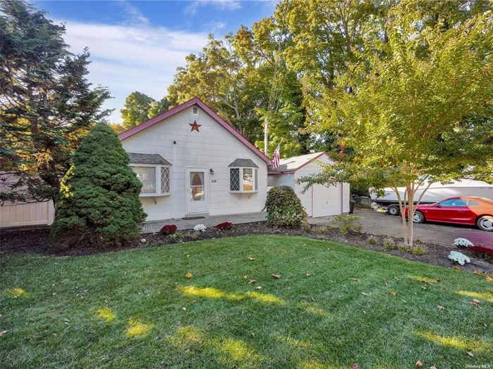 Welcome to this delightful 2-bedroom 1-bathroom ranch-styled home in Ronkonkoma, NY. This cozy home offers various features perfect for comfortable living and entertaining. Within the home, the kitchen boasts beautiful tiled floors W/ radiant heating, vaulted ceilings, a skylight, and even a dishwasher. The rest of the home features comfortable living spaces, with a large bedroom and a living room with cathedral ceilings. Recently renovated bathroom perfectly situated in between the two bedrooms...The backyard is your very own private retreat, complete with a stunning double waterfall feature, Trex decking, custom brick pavers, a retaining wall, a large gas heated pool perfect for summer gatherings, and a gas-fired BBQ for endless grilling. A spacious 1.5 car detached garage and a huge driveway provide plenty of parking, with the unfinished basement for additional storage & laundry usage. This property is fully enclosed by a durable PVC fence, offering both privacy and security. Don&rsquo;t miss out on the opportunity to own this charming home with plenty of potential!